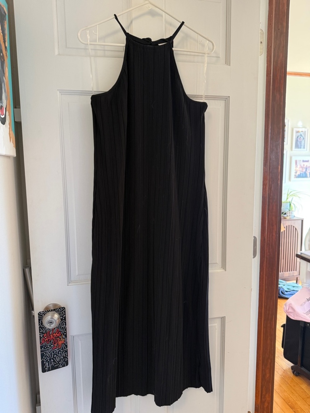 a new day Black Ribbed Halter Maxi Dress